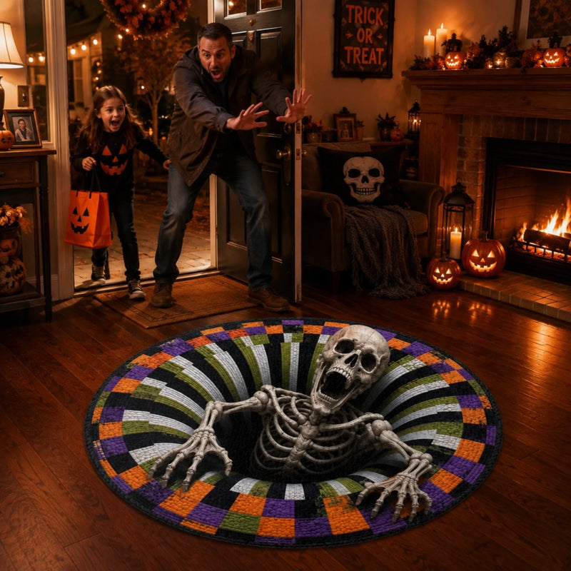 Custom Shaped Doormat - Personalized Halloween Decor Birthday Gifts For Mom, Dad, Brother, Sister - Spooky Nights Together