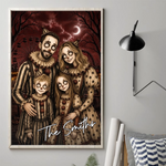 Custom Photo Clown Portrait Vertical Poster - Personalized Halloween Decor Birthday Gifts For Mom, Dad, Brother, Sister - Just A Bunch Of Boo Crew