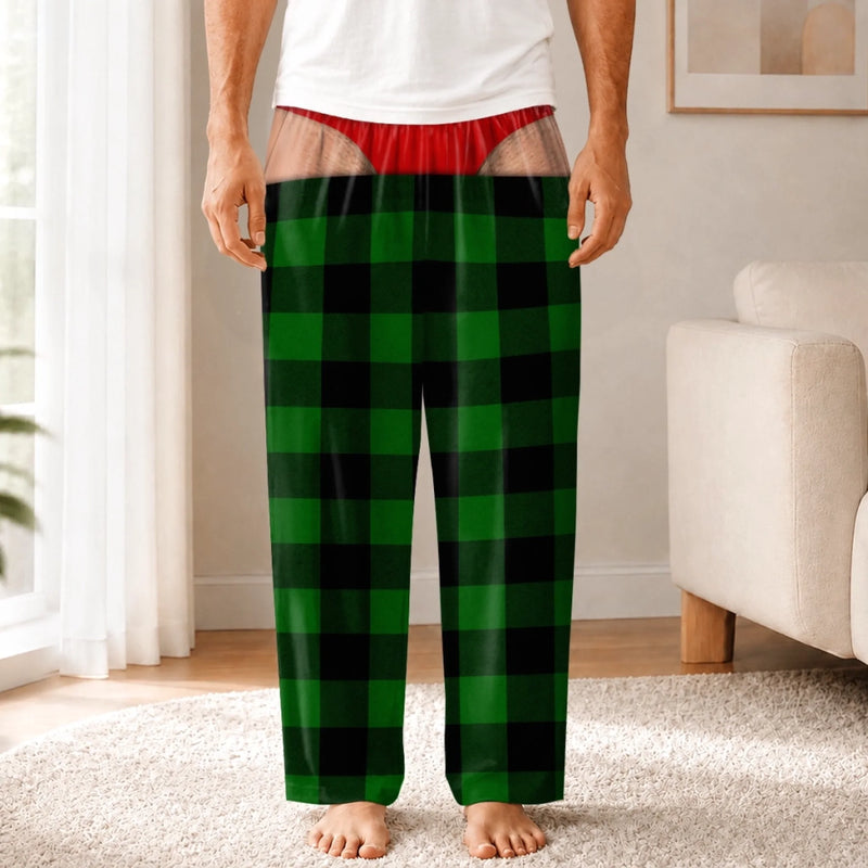 Custom Funny Pajama Pants - Personalized Christmas Birthday Gifts For Husband, Son, Grandson, Brother, Grandpa, Dad, Yourself - Festive Fashion Gone Wild