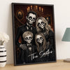 Custom Photo Skeleton Portrait Vertical Poster - Personalized Halloween Decor Birthday Gifts For Mom, Dad, Brother, Sister - We Put The Boo In Family