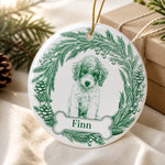 Custom Photo Ceramic Ornament - Personalized Pet Christmas Memorial Sympathy Gifts For Dogs, Cats - Forever Loved Always Remembered