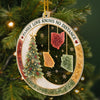Custom Long Distance Acrylic Ornament - Personalized Christmas Birthday Gifts For Mom, Dad, Brother, Sister - Connected By Love Every Day