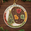 Custom Long Distance Acrylic Ornament - Personalized Christmas Birthday Gifts For Mom, Dad, Brother, Sister - Connected By Love Every Day