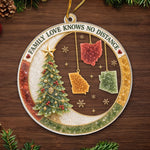 Custom Long Distance Acrylic Ornament - Personalized Christmas Birthday Gifts For Mom, Dad, Brother, Sister - Connected By Love Every Day