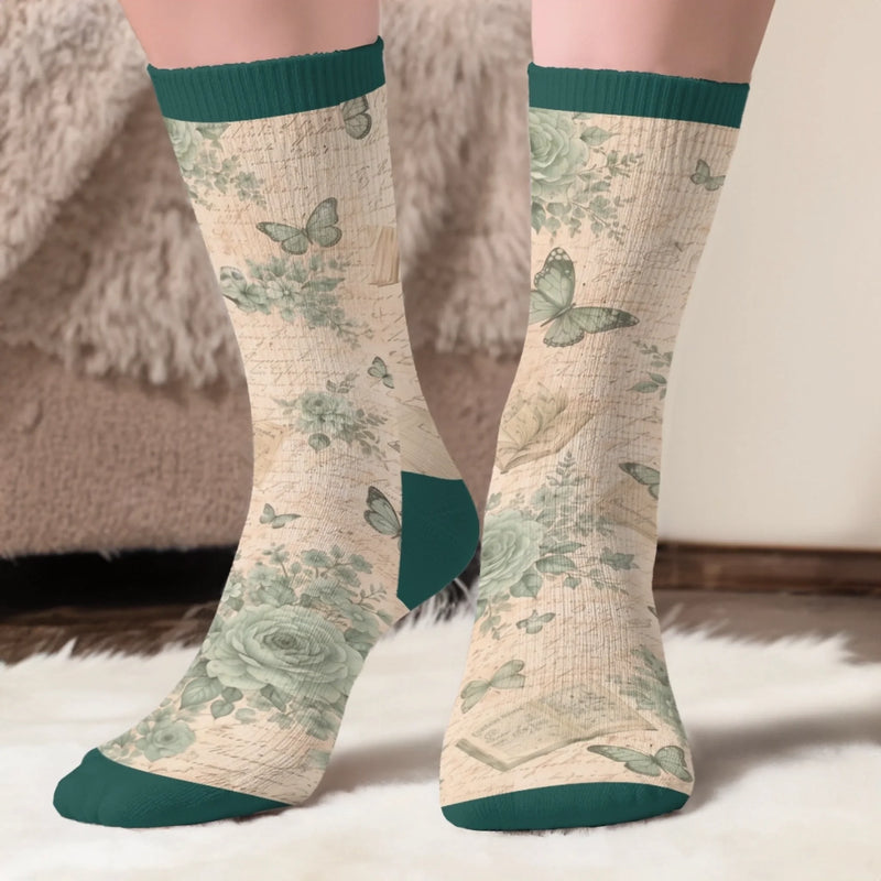 Custom Shh I'm Reading Crew Socks - Personalized Bookish Gifts For Book Lovers, Bookworms, Readers - Curated By Words