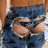 Custom Funny Men Swim Trunks - Personalized Summer Vacation And Travel Gifts For Husband, Son, Grandson, Brother, Grandpa, Dad, Yourself - Living That Tropical Beach Life