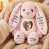 Custom Photo Heart Bunny Plush - Personalized  Memorial Sympathy Gifts For Loss Of Mom, Dad - Forever Remembered With Love