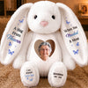 Custom Photo Heart Bunny Plush - Personalized  Memorial Sympathy Gifts For Loss Of Mom, Dad - Forever Remembered With Love