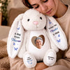 Custom Photo Heart Bunny Plush - Personalized  Memorial Sympathy Gifts For Loss Of Mom, Dad - Forever Remembered With Love