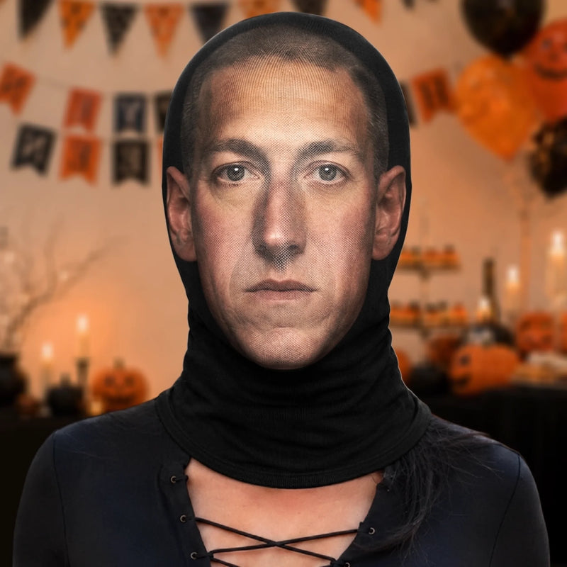 Custom Photo Funny Balaclava Mask - Personalized Halloween Birthday Gifts For Him, Her - Mask On Fun Mode