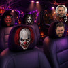 Custom Photo Car Headrest Covers - Personalized Halloween Decor Birthday Gifts For Mom, Dad, Brother, Sister - Haunted Rides All Night