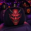 Custom Photo Car Headrest Covers - Personalized Halloween Decor Birthday Gifts For Mom, Dad, Brother, Sister - Haunted Rides All Night