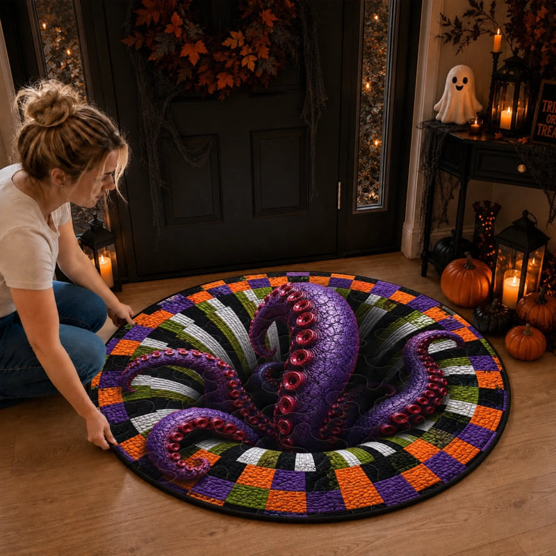 Custom 3D Witch Vortex Rug - Personalized Spooky Halloween Decor - Spooky Season