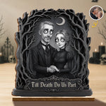 Custom Photo 2-Layered Wooden Plaque - Personalized Halloween Decor, Anniversary Wedding Gifts For Husband And Wife, Him And Her - Forever And Always, Darling