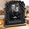 Custom Photo 2-Layered Wooden Plaque - Personalized Halloween Decor, Anniversary Wedding Gifts For Husband And Wife, Him And Her - Forever And Always, Darling