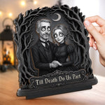 Custom Photo 2-Layered Wooden Plaque - Personalized Halloween Decor, Anniversary Wedding Gifts For Husband And Wife, Him And Her - Forever And Always, Darling