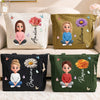 Custom Corduroy Tote Bag - Personalized Birthday Gifts For Wife, Daughter, Besties, Sisters, Granddaughter, Grandma, Mom, Yourself - Lovely Birth Flower Charm