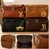 Custom Leather Toiletry Bag - Personalized Birthday Gifts For Husband, Son, Grandson, Brother, Grandpa, Dad, Yourself - The Ultimate Mans Kit