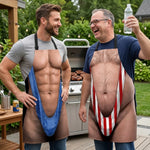 Custom Funny Apron With Pocket - Personalized Birthday Gifts For Husband, Son, Grandson, Brother, Grandpa, Dad, Yourself - Dangerous Levels Of Hotness