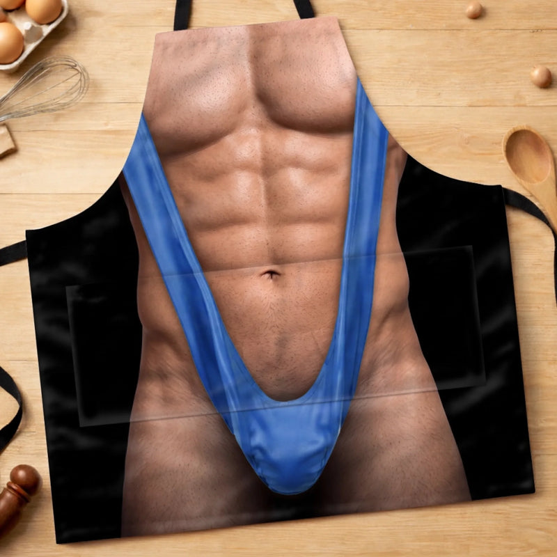 Custom Funny Apron With Pocket - Personalized Birthday Gifts For Husband, Son, Grandson, Brother, Grandpa, Dad, Yourself - Dangerous Levels Of Hotness