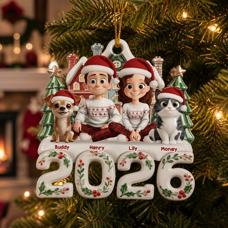 Custom Acrylic Ornament - Personalized Christmas Anniversary Gifts For Husband, Wife, Dog Cat Lovers - Little Moments Big Memories