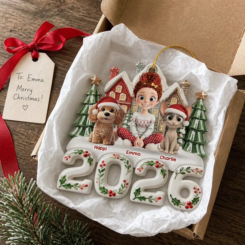 Custom Acrylic Ornament - Personalized Christmas Gifts For Dog Cat Lovers, Dog Dad And Mom, Cat Owners - Little Moments Big Memories