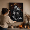 Custom Photo Vertical Poster - Personalized Halloween Decor Birthday Gifts For Mom, Dad, Brother, Sister - The Spooky Bunch