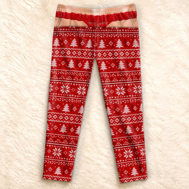 Custom Funny Pajama Pants - Personalized Christmas Birthday Gifts For Wife, Daughter, Besties, Sisters, Granddaughter, Grandma, Mom, Yourself - Too Cozy To Care