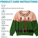 Custom Funny Ugly Sweatshirt - Personalized Christmas Birthday Gifts For Husband, Son, Grandson, Brother, Grandpa, Dad, Yourself - Check Out My Holiday Cheer