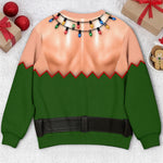 Custom Funny Ugly Sweatshirt - Personalized Christmas Birthday Gifts For Husband, Son, Grandson, Brother, Grandpa, Dad, Yourself - Check Out My Holiday Cheer