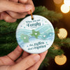 Custom Long Distance Ceramic Ornament - Personalized Christmas Birthday Gifts For Mom, Dad, Brother, Sister - Side By Side Miles Apart