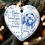 Custom Photo Ceramic Ornament - Personalized Pet Christmas Memorial Sympathy Gifts For Dogs, Cats - A Piece Of My Heart Went With You