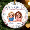 Custom Ceramic Ornament - Personalized Best Friend Christmas Birthday Gifts For Women, Besties, Sisters, BFF - Never Walk Alone, Besties