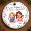 Custom Ceramic Ornament - Personalized Best Friend Christmas Birthday Gifts For Women, Besties, Sisters, BFF - Never Walk Alone, Besties