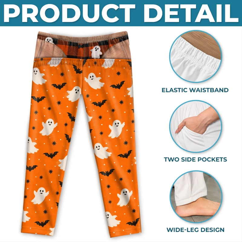 Custom Funny Pajama Pants - Personalized Halloween Birthday Gifts For Husband, Son, Grandson, Brother, Grandpa, Dad, Yourself - Creep It Real