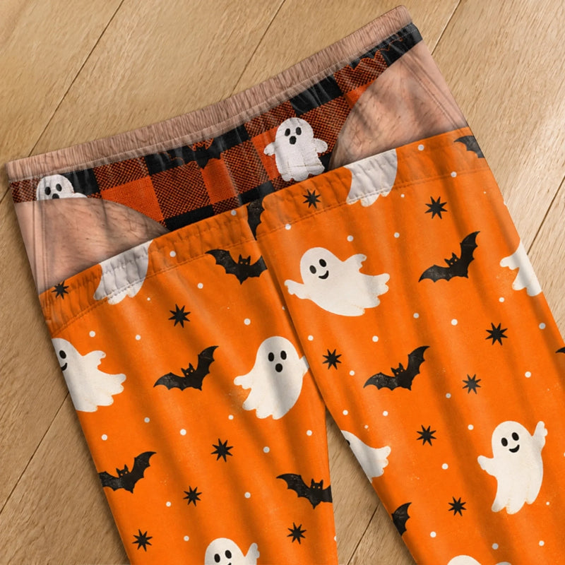 Custom Funny Pajama Pants - Personalized Halloween Birthday Gifts For Husband, Son, Grandson, Brother, Grandpa, Dad, Yourself - Creep It Real