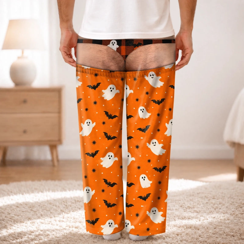 Custom Funny Pajama Pants - Personalized Halloween Birthday Gifts For Husband, Son, Grandson, Brother, Grandpa, Dad, Yourself - Creep It Real