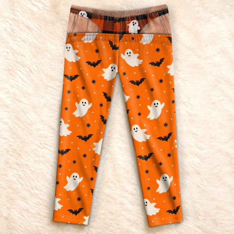 Custom Funny Pajama Pants - Personalized Halloween Birthday Gifts For Husband, Son, Grandson, Brother, Grandpa, Dad, Yourself - Creep It Real