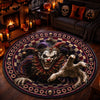 Custom 3D Clown Vortex Quilted Round Mat - Personalized Halloween Decor Birthday Gifts For Mom, Dad, Brother, Sister - Step Right Up For Scares