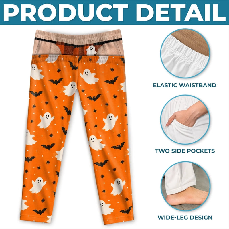 Custom Funny Pajama Pants - Personalized Halloween Birthday Gifts For Husband, Son, Grandson, Brother, Grandpa, Dad, Yourself - Boo Before Bed