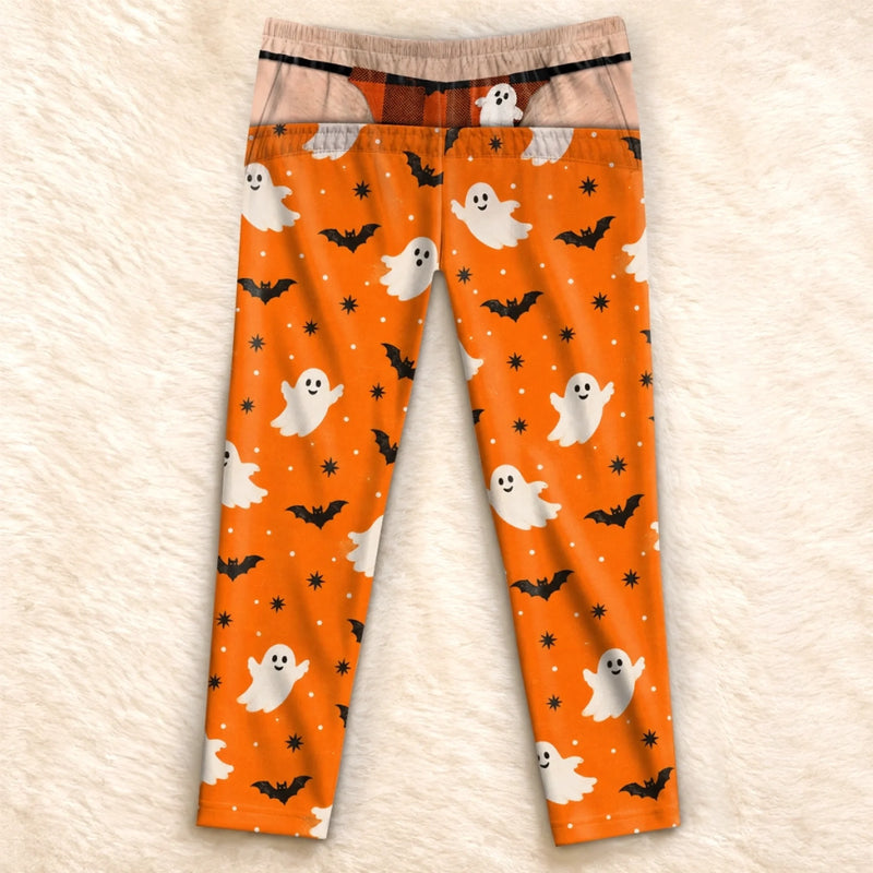Custom Funny Pajama Pants - Personalized Halloween Birthday Gifts For Husband, Son, Grandson, Brother, Grandpa, Dad, Yourself - Boo Before Bed