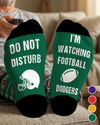 Custom Football Crew Socks - Personalized Birthday Gifts For Football Lovers, Sports Fans, Sports Lovers - Quiet Please Game Day Today