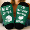 Custom Football Crew Socks - Personalized Birthday Gifts For Football Lovers, Sports Fans, Sports Lovers - Quiet Please Game Day Today
