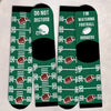 Custom Football Crew Socks - Personalized Birthday Gifts For Football Lovers, Sports Fans, Sports Lovers - Quiet Please Game Day Today