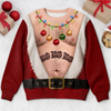 Custom Funny Ugly Sweatshirt - Personalized Christmas Birthday Gifts For Husband, Son, Grandson, Brother, Grandpa, Dad, Yourself - Santa Approved Trouble Maker