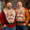 Custom Funny Ugly Sweatshirt - Personalized Christmas Birthday Gifts For Husband, Son, Grandson, Brother, Grandpa, Dad, Yourself - Santa Approved Trouble Maker