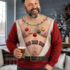 Custom Funny Ugly Sweatshirt - Personalized Christmas Birthday Gifts For Husband, Son, Grandson, Brother, Grandpa, Dad, Yourself - Santa Approved Trouble Maker