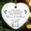 Custom New Home Ceramic Ornament - Personalized Anniversary Christmas Wedding Gifts For Husband And Wife, Him And Her - New Keys, New Memories