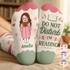 Custom Shh I'm Reading Crew Socks - Personalized Bookish Gifts For Book Lovers, Bookworms, Readers - Living Between The Lines