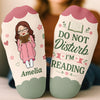 Custom Shh I'm Reading Crew Socks - Personalized Bookish Gifts For Book Lovers, Bookworms, Readers - Living Between The Lines